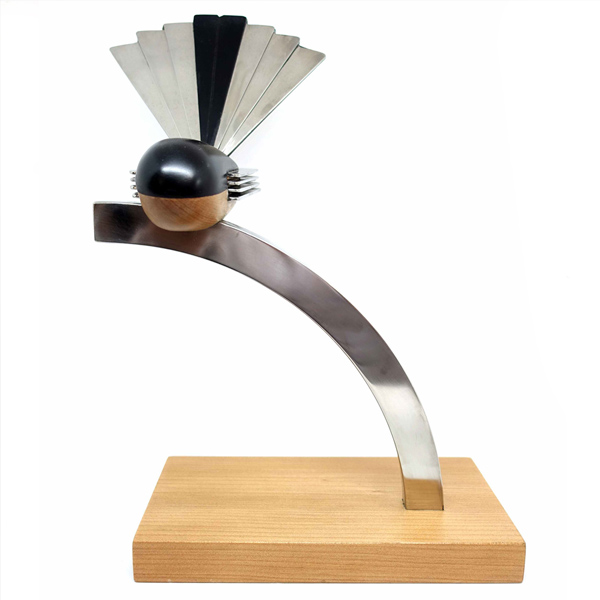 Martin Carryer, Sculpture - Deco Fan - Maire & Stainless Steel, Parnell Gallery Auckland NZ