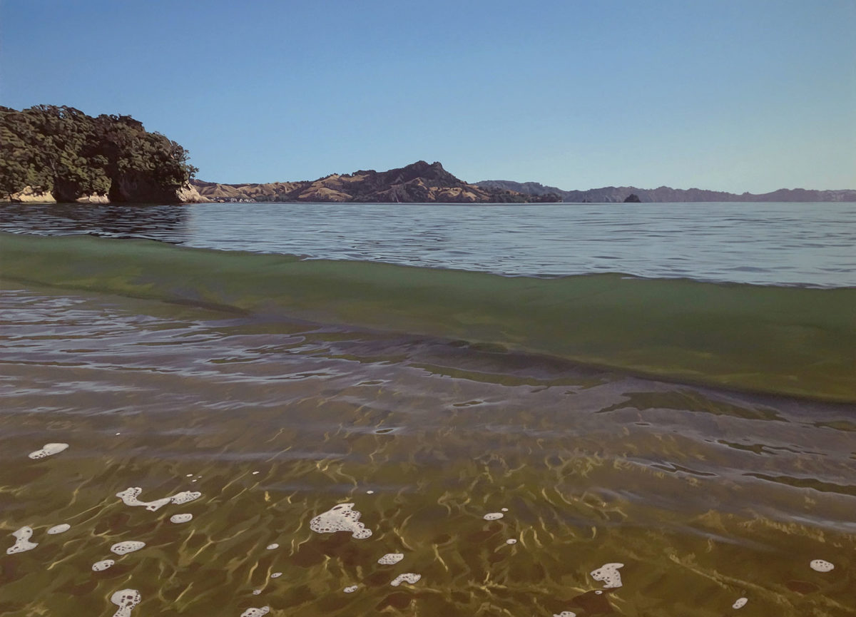 Artist Matt Payne's painting of Cooks Beach, Coromandel NZ