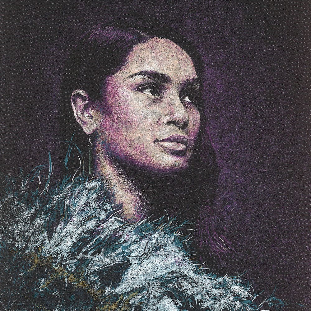 Gareth Barlow maori art limited edition print of Thalia New Zealand