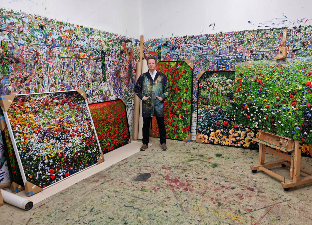 Artist Peter Hackett in his Auckland studio2021