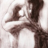Philip Beadle Woman Drying Her Leg limited edition Drypoint Etching at Parnell Gallery Auckland NZ