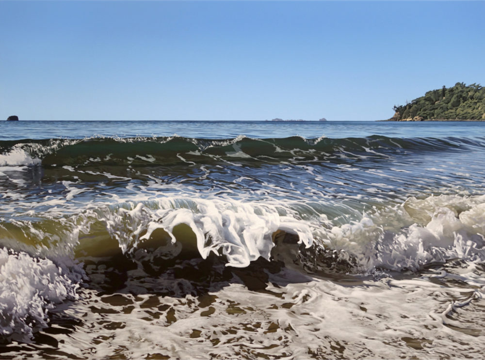Matt Payne Hot Water Beach - Crashing Wave Parnell Gallery Auckland NZ