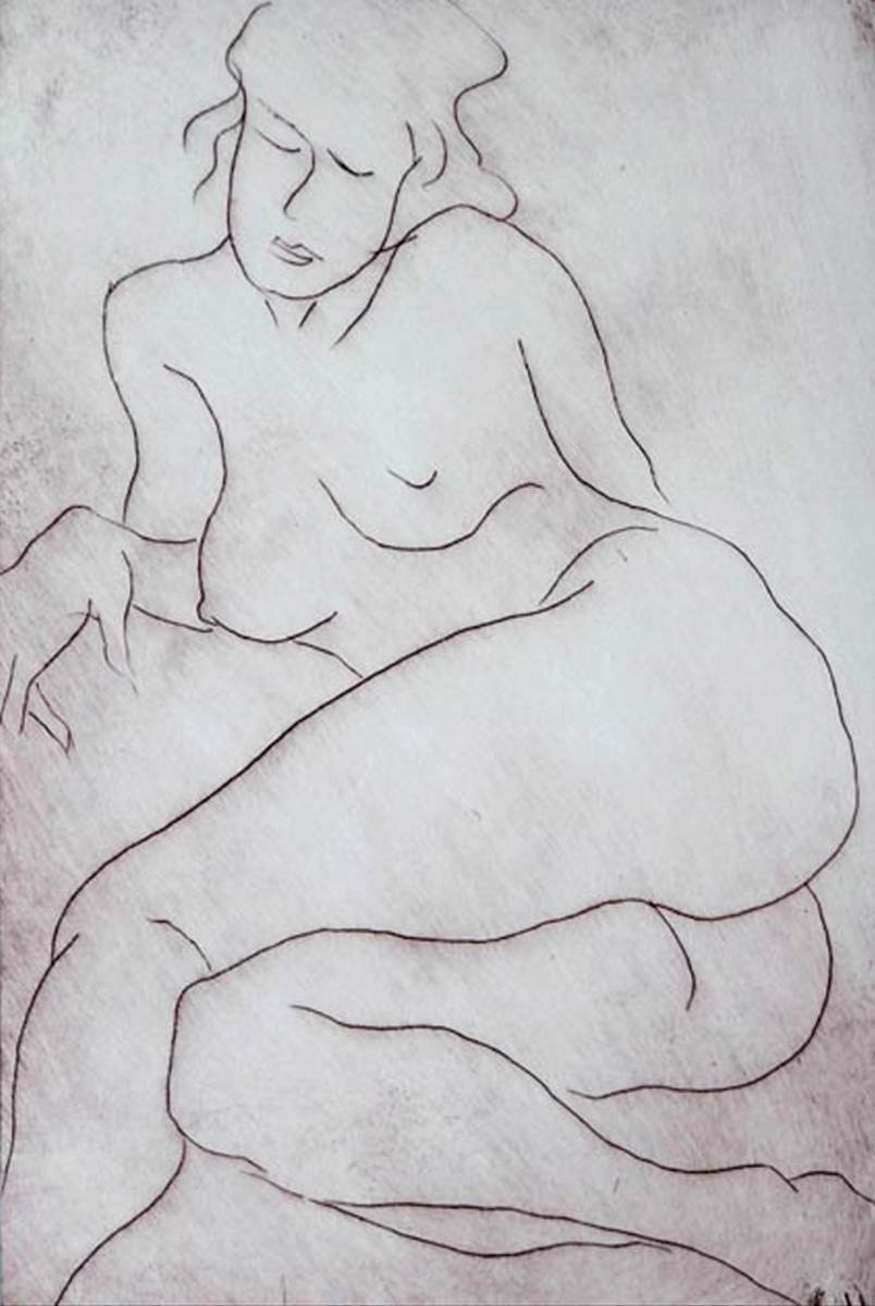 Philip Beadle Female Nude Study Parnell Gallery Auckland NZ