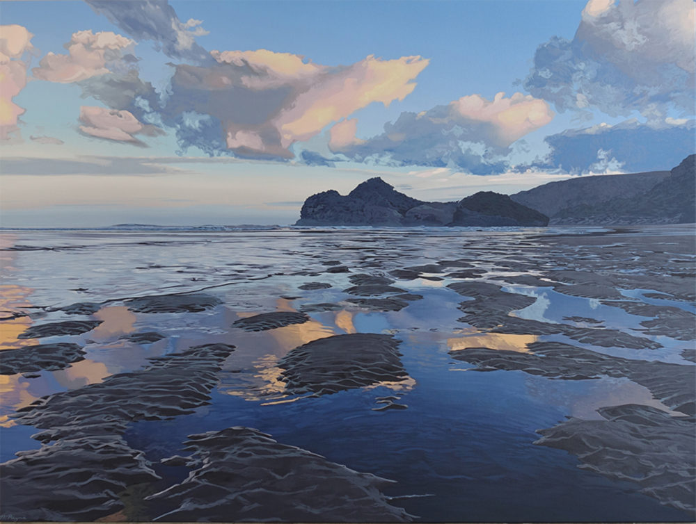 Matt Payne Bethells Beach Reflection Parnell Gallery Auckland NZ