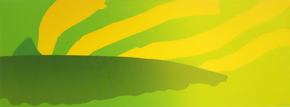 Michael Smither Yellow & Green Landscape Parnell Gallery Auckland NZ