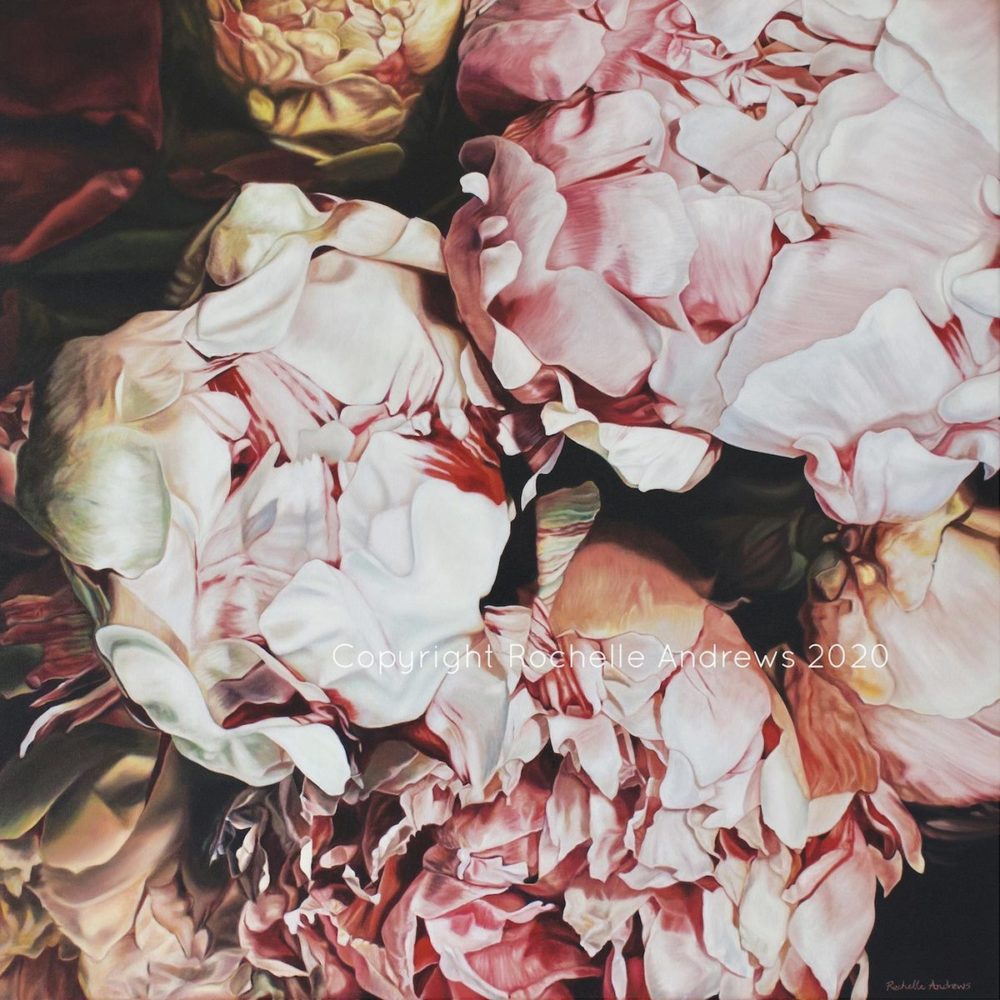 Rochelle Andrews Renaissance limited edition giclee floral print at Parnell Gallery Auckland NZ