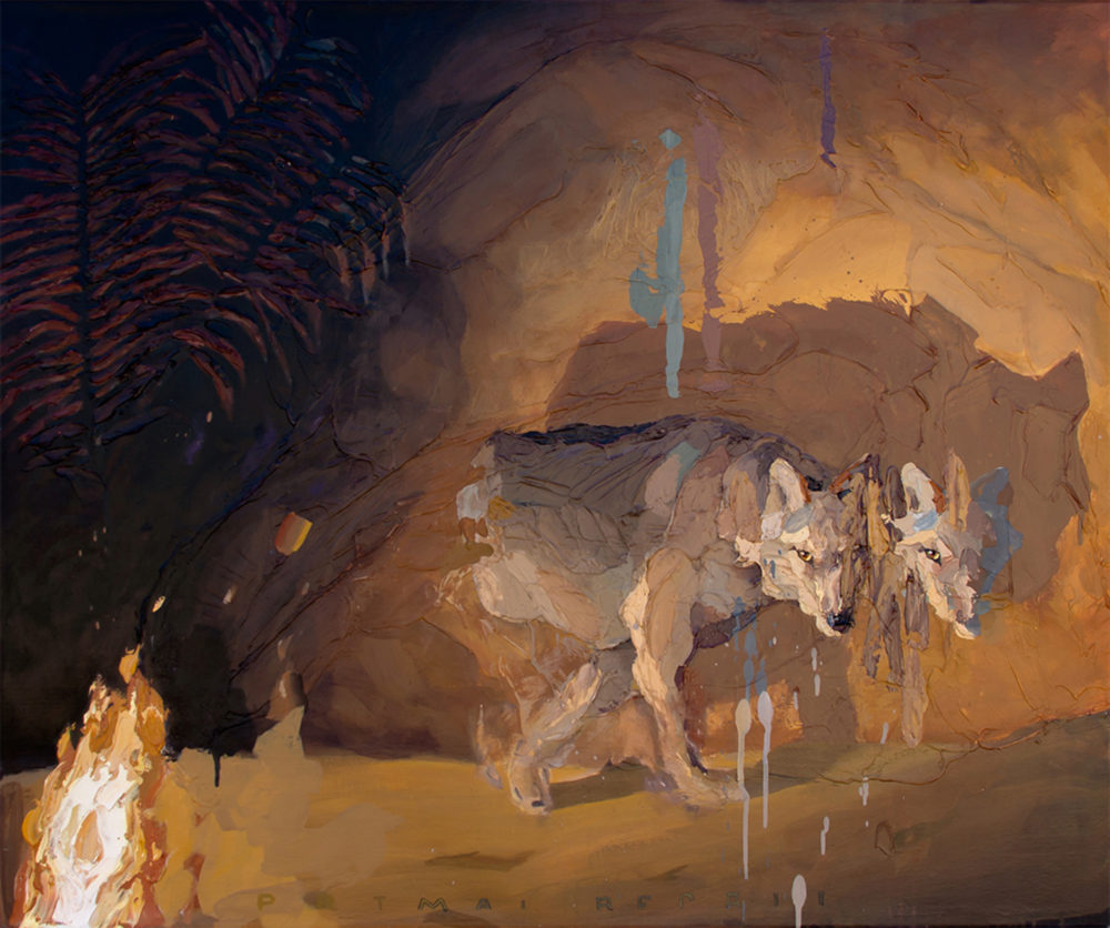 Primal Recall original painting by artist Joe Helmore at Parnell Gallery Auckland NZ