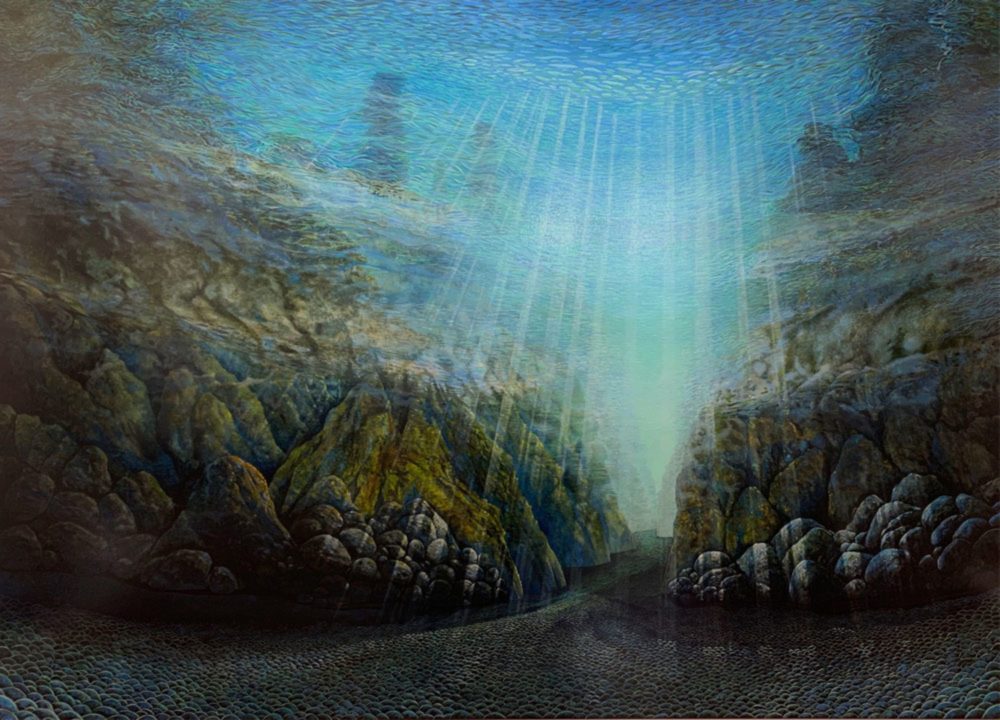 George Gray Back to Paradise original oil painting at Parnell Gallery Auckland NZ