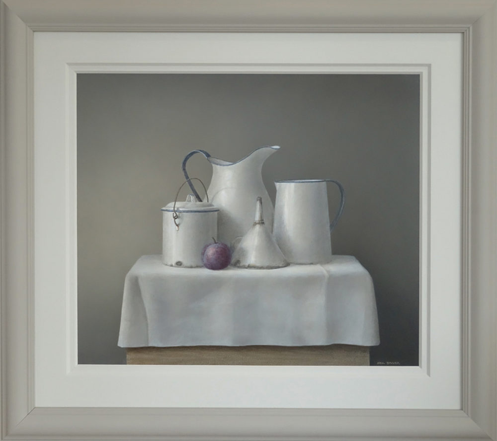 White Enamel and Plum