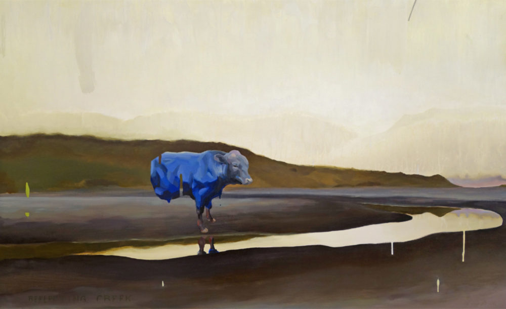 Reflecting Creek original painting by artist Joe Helmore at Parnell Gallery Auckland NZ