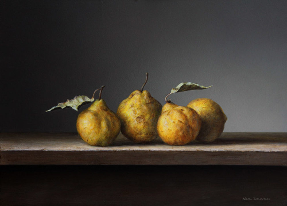 Neil Driver Quinces original acrylic on board painting at Parnell Gallery Auckland NZ