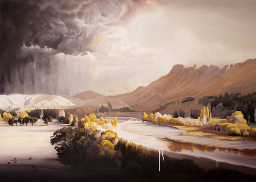 Drought Breaker original painting by artist Joe Helmore at Parnell Gallery Auckland NZ