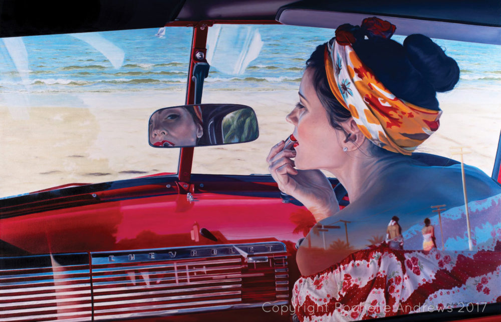 Rochelle Andrews Reflections - 1948 Chevy Pick-up limited edition giclee vintage print at Parnell Gallery Auckland NZ