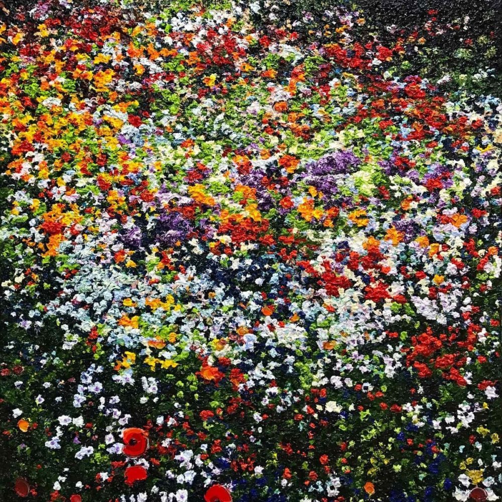 Peter Hackett The Honeymooners' Bed original impasto oil painting at Parnell Gallery Auckland NZ