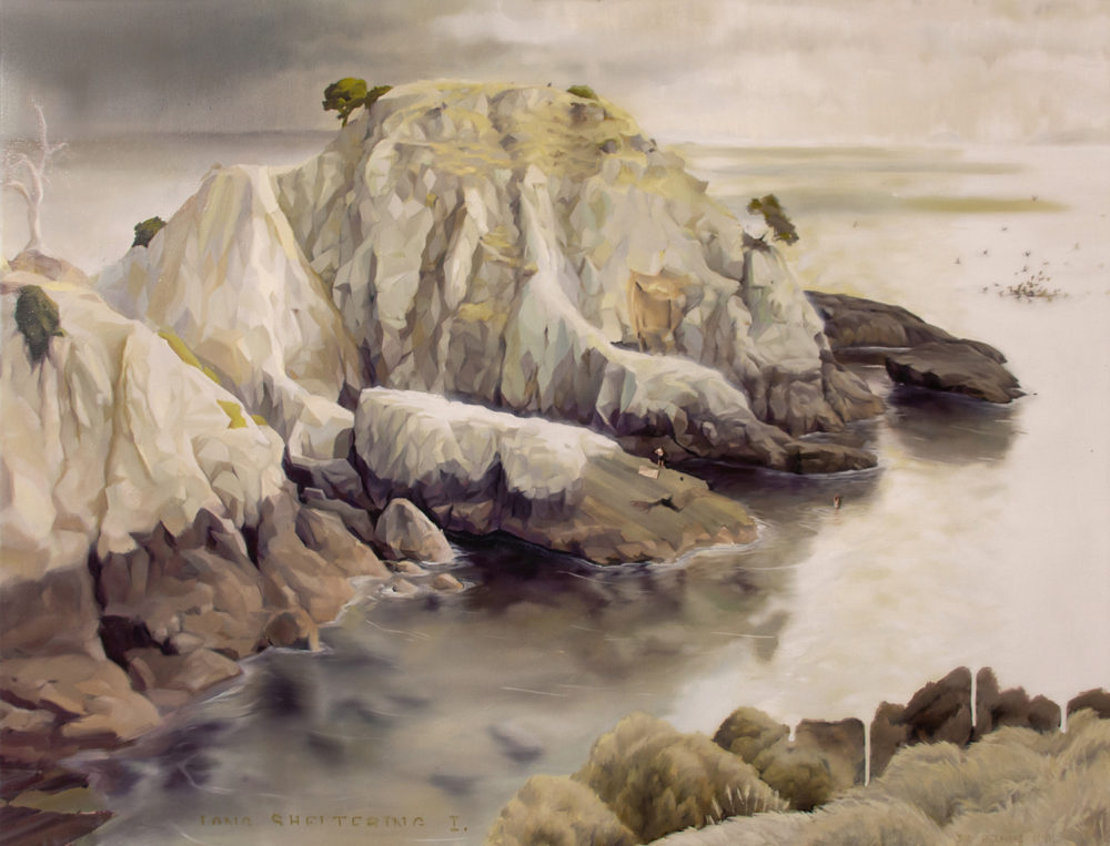Long Sheltering I original painting by artist Joe Helmore at Parnell Gallery Auckland NZ