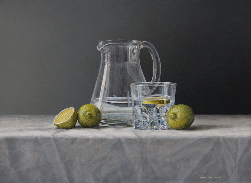 Neil Driver Limes original acrylic on board painting at Parnell Gallery Auckland NZ