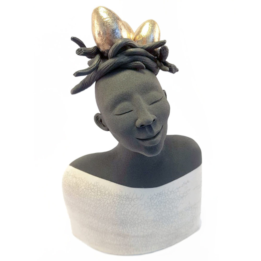 Wilhelmiina Drummond The light returns ceramic raku fired sculpture at Parnell Gallery Auckland NZ