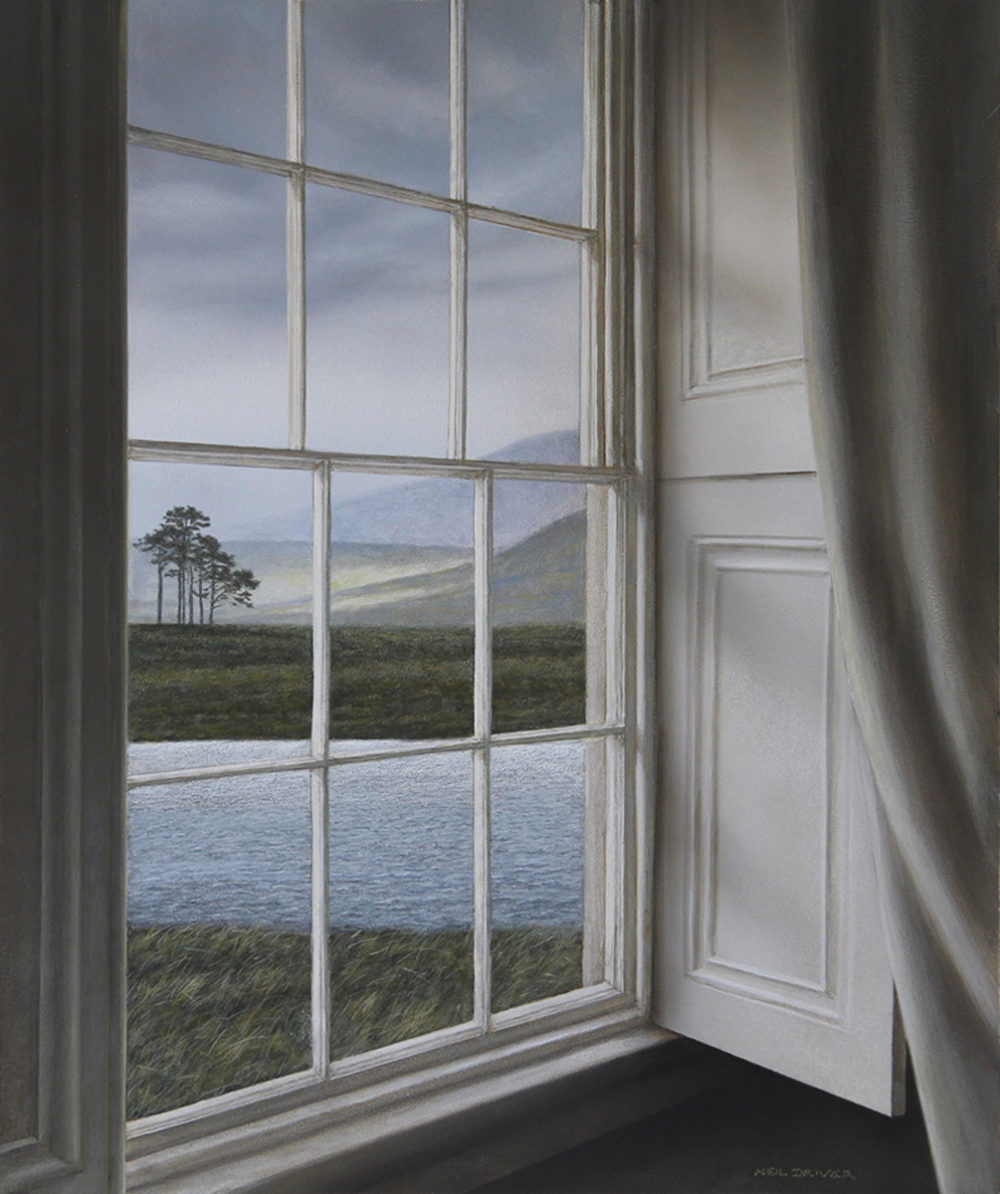 Neil Driver Window to the Pond original acrylic on board painting at Parnell Gallery Auckland NZ