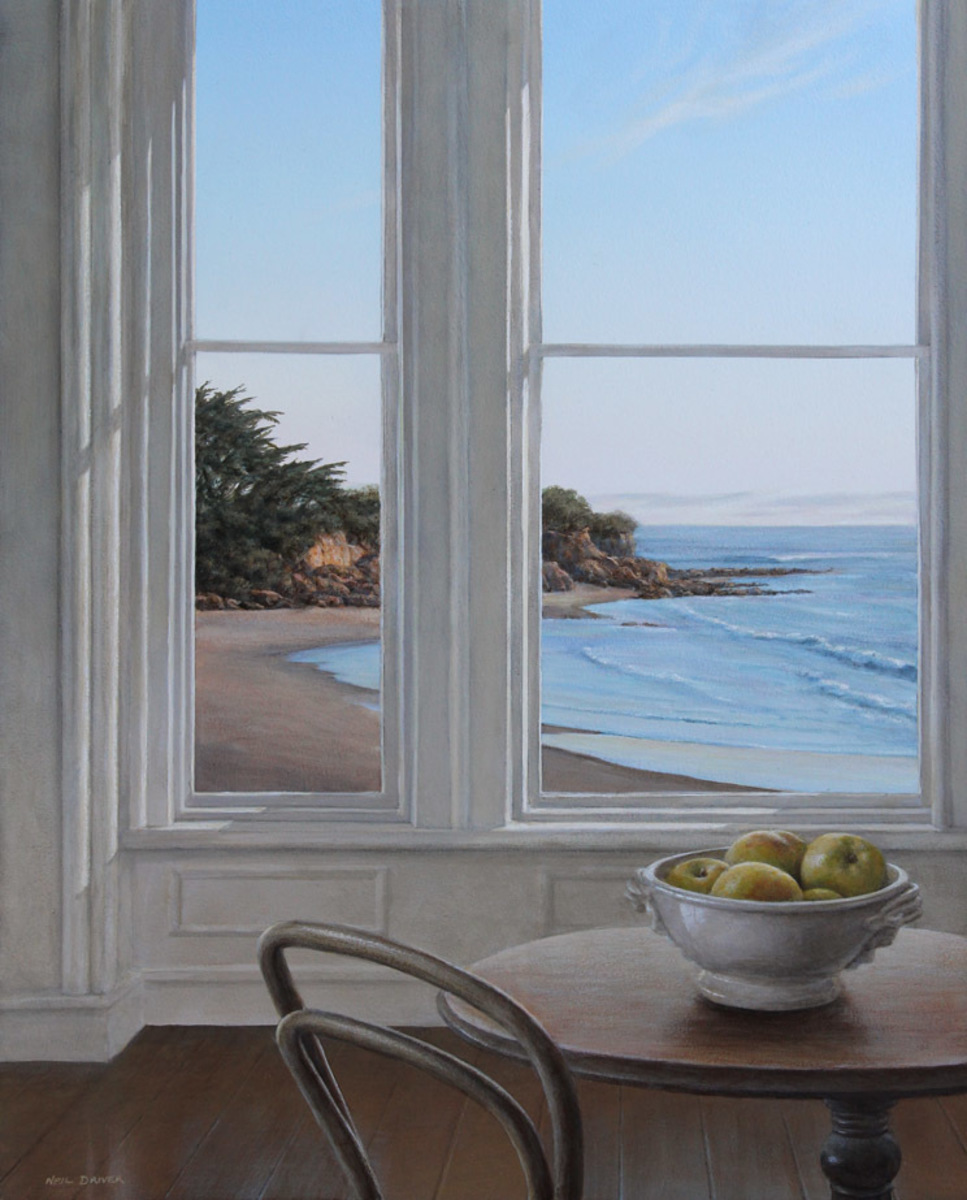Neil Driver Room To The Sea original acrylic on board painting at Parnell Gallery Auckland NZ