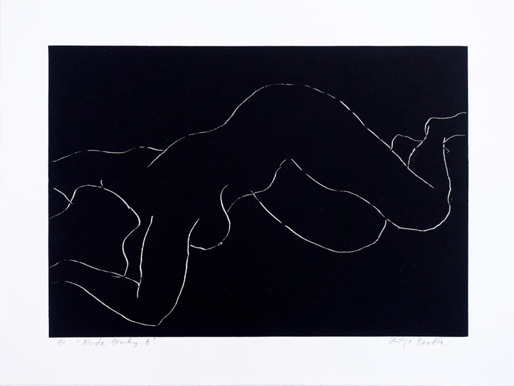 Philip Beadle Nude Study 8 limited edition nude Monotype Print at Parnell Gallery Auckland NZ
