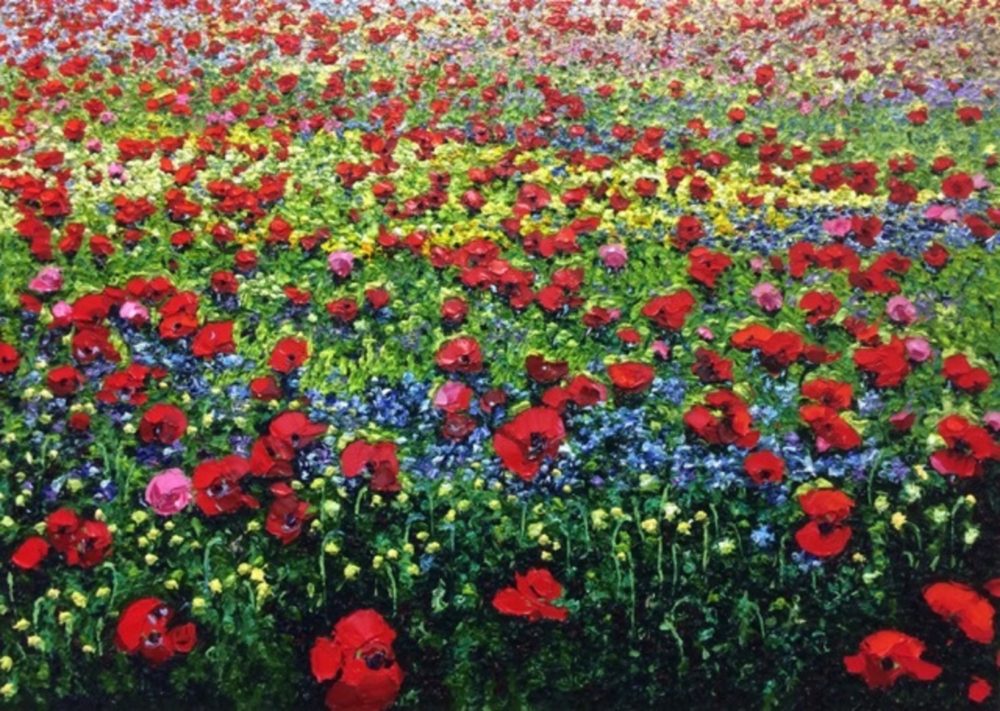 Peter Hackett ANZAC ii original impasto oil painting at Parnell Gallery Auckland NZ