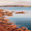 Caroline Bellamy, Morning Light In The Bay, Orere Point original New Zealand landscape painting at Parnell Gallery Auckland NZ