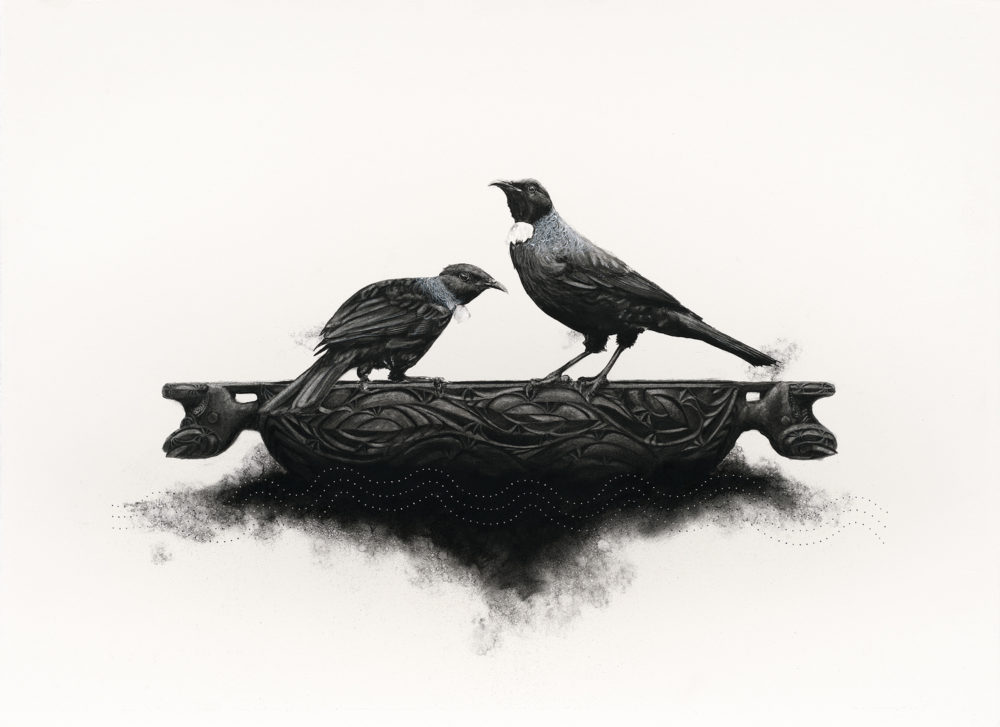 Gareth Barlow No Burden Shall Come Through Alone original painting at Parnell Gallery Auckland NZ