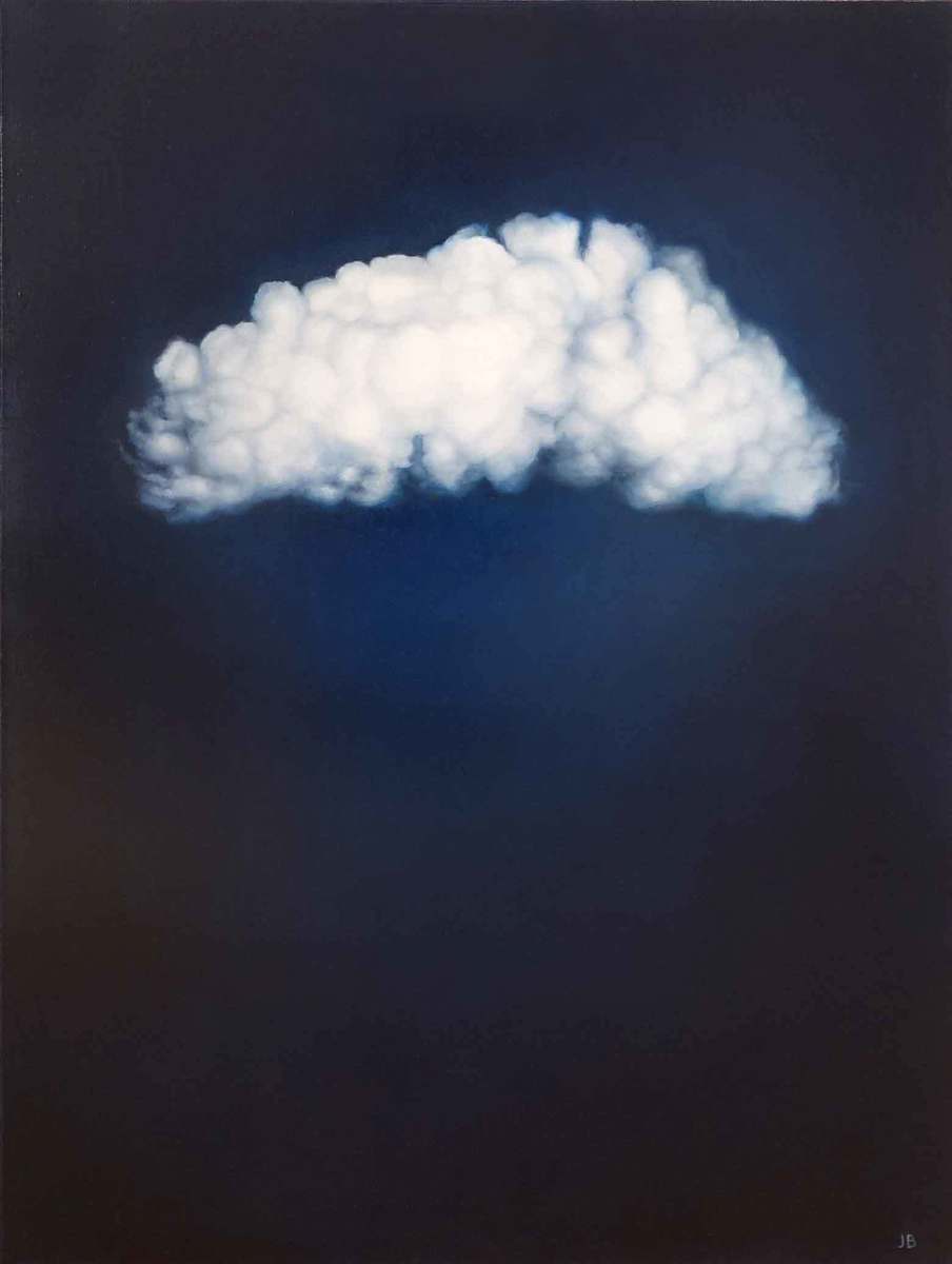 Julie Battisti, Single Cloud original floral painting at Parnell Gallery Auckland NZ