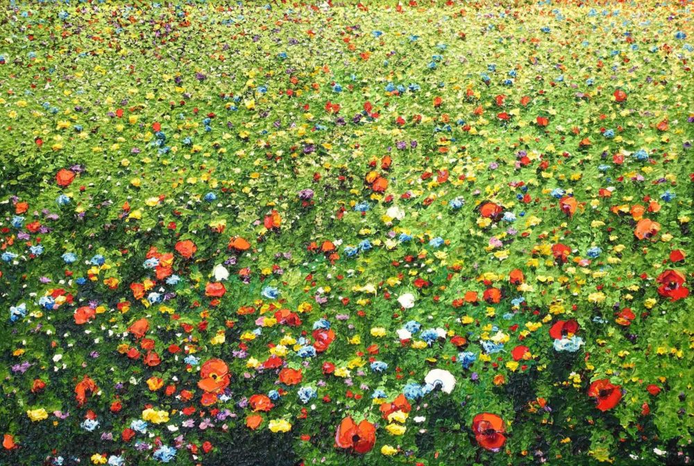 Peter Hackett The Honeymooners' Bed original impasto oil painting at Parnell Gallery Auckland NZ