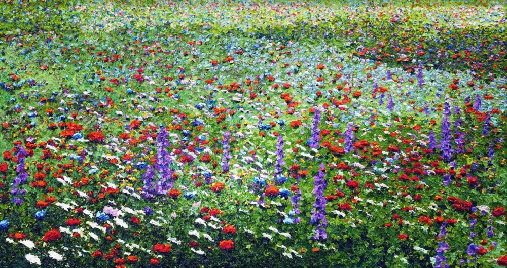 Peter Hackett The Honeymooners' Bed original impasto oil painting at Parnell Gallery Auckland NZ
