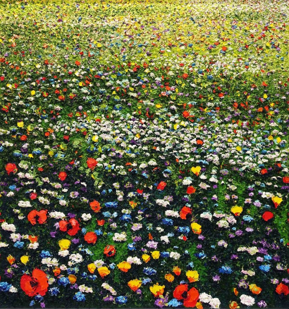 Peter Hackett The Honeymooners' Bed original impasto oil painting at Parnell Gallery Auckland NZ