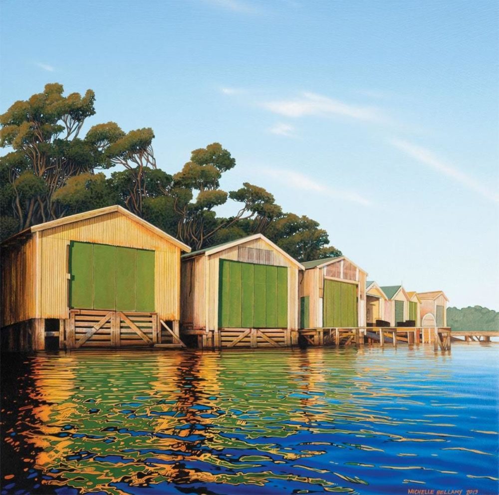 Michelle Bellamy Orakei Study, Auckland limited edition fine art Auckland landscape print at Parnell Gallery Auckland NZ