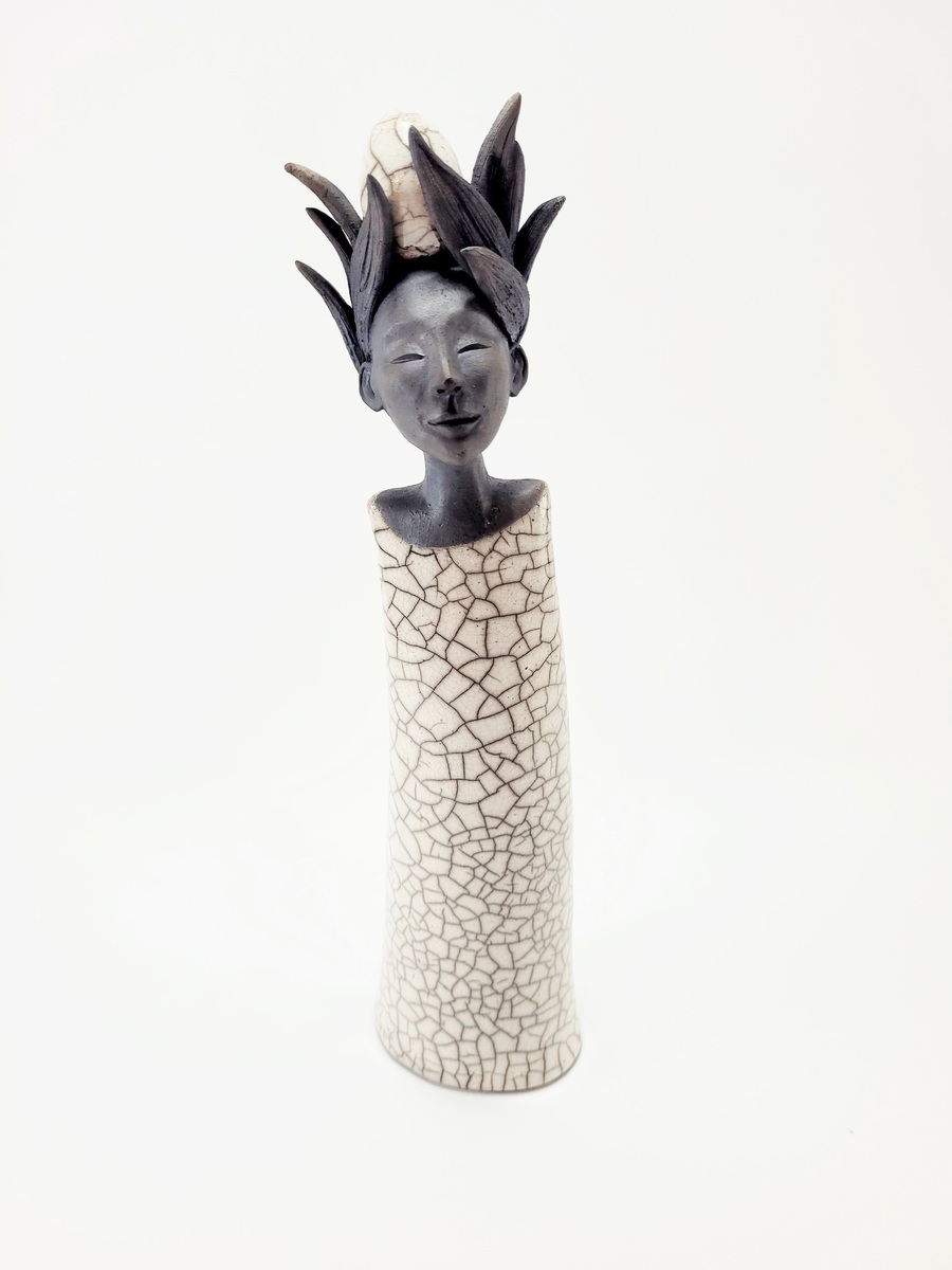 Wilhelmiina Drummond Life within ceramic raku fired sculpture at Parnell Gallery Auckland NZ