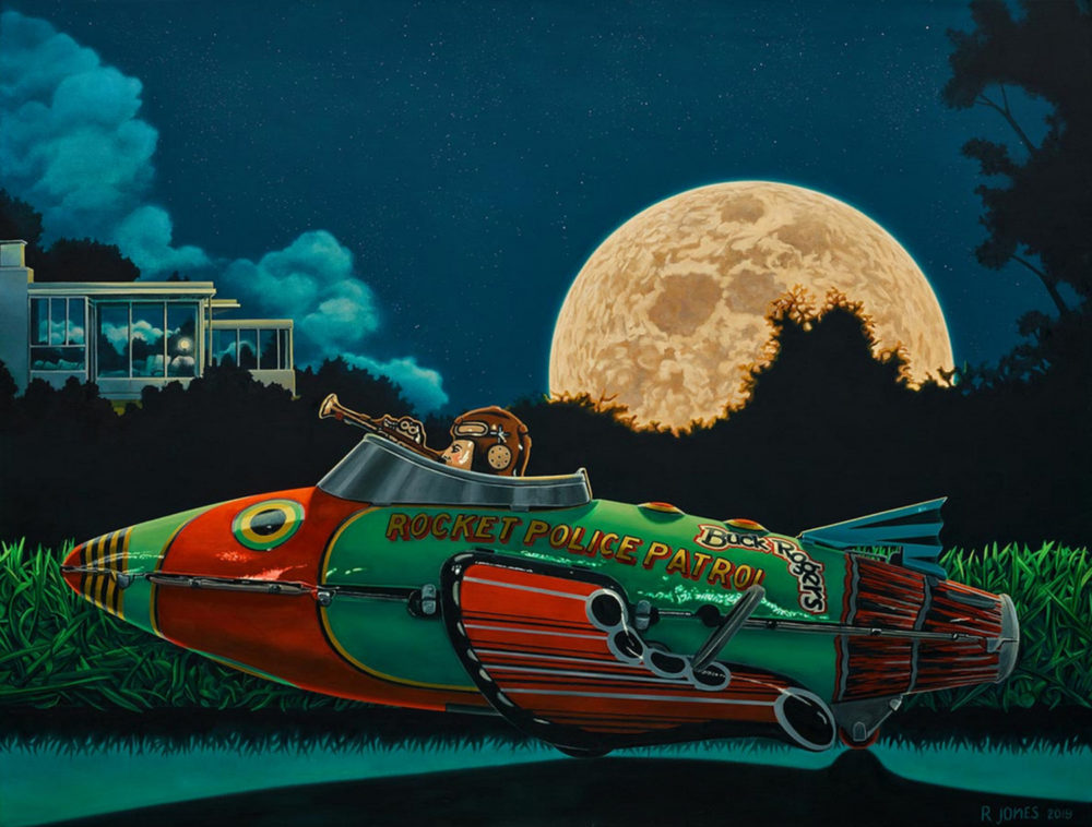 Ross Jones Moon Patrol limited edition print at Parnell Gallery Auckland NZ