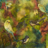 Janette Cervin, Swings & Roundabouts original mixed media & resin painting at Parnell Gallery Auckland NZ