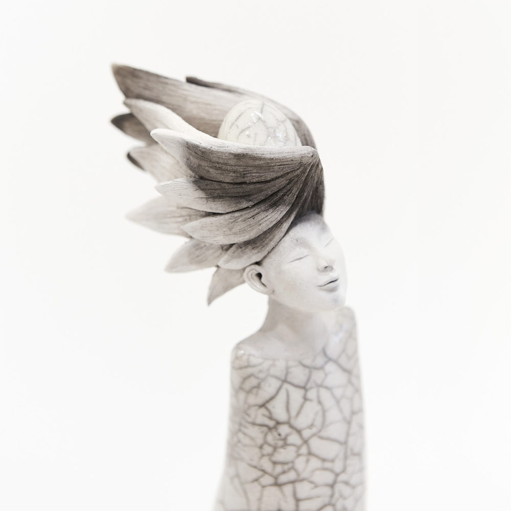 Wilhelmiina Drummond Starlight Within ceramic raku fired sculpture at Parnell Gallery Auckland NZ