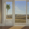 Neil Driver Hills and Cabbage Tree original acrylic on board painting at Parnell Gallery Auckland NZ