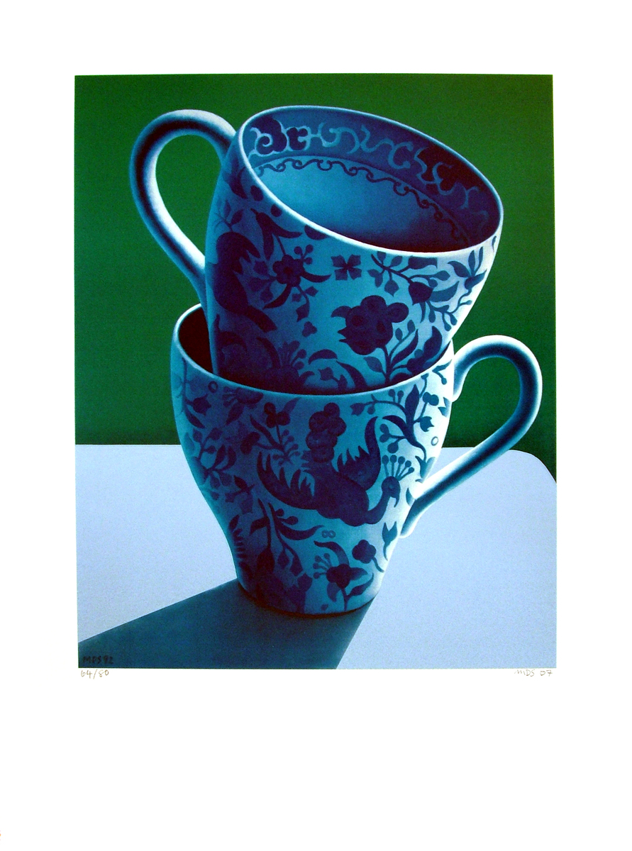 Two Blue & White Tea Cups