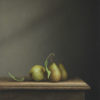 Neil Driver Three Pears original acrylic on board painting at Parnell Gallery Auckland NZ