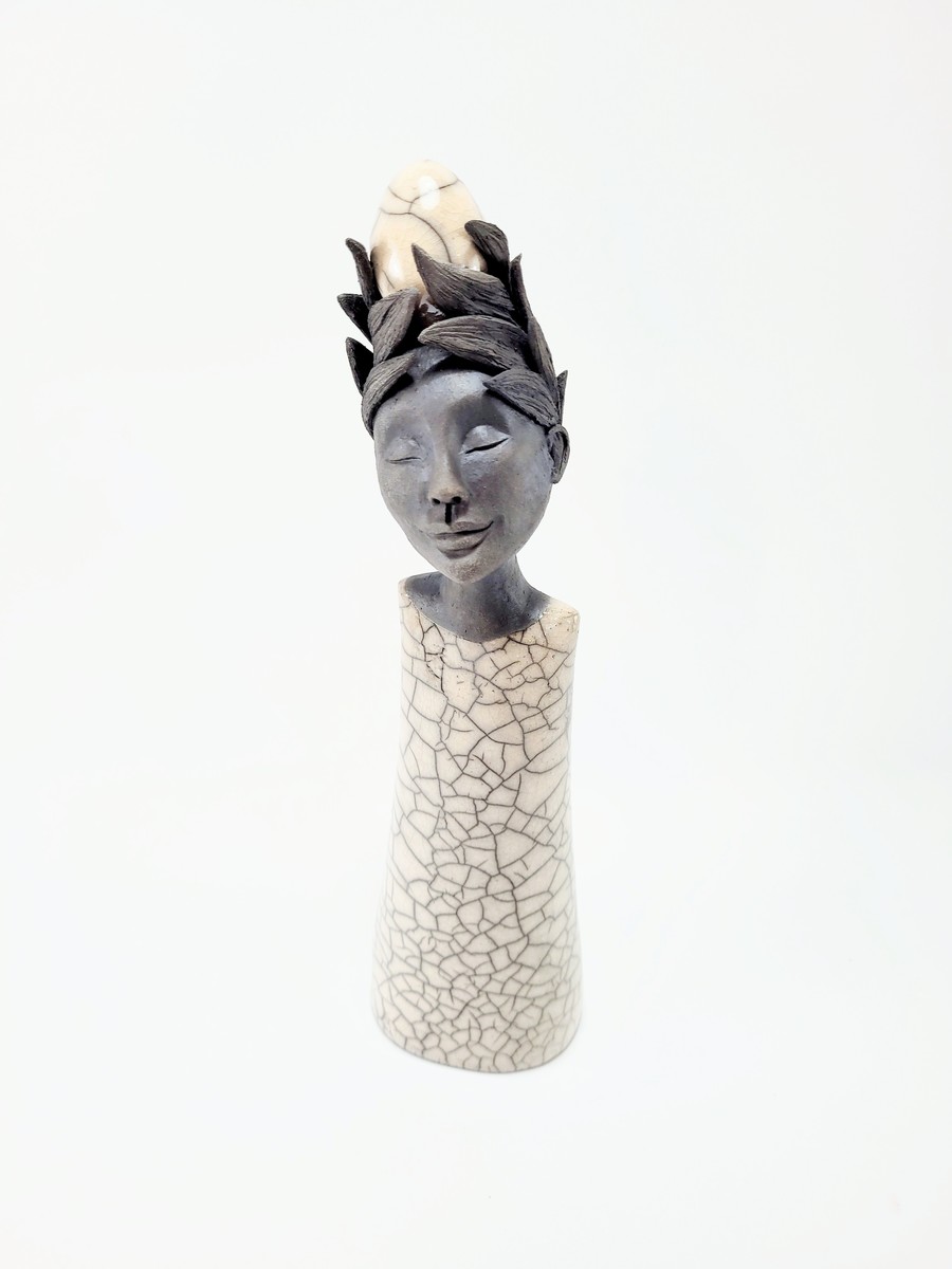 Wilhelmiina Drummond Blessed dreams ceramic raku fired sculpture at Parnell Gallery Auckland NZ
