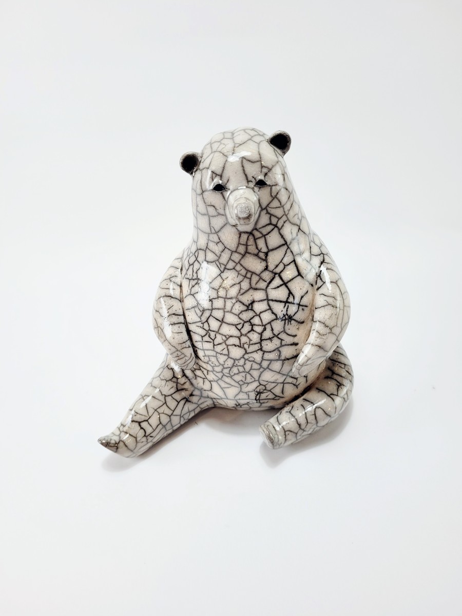Wilhelmiina Drummond I'm cool with it ceramic raku fired sculpture at Parnell Gallery Auckland NZ