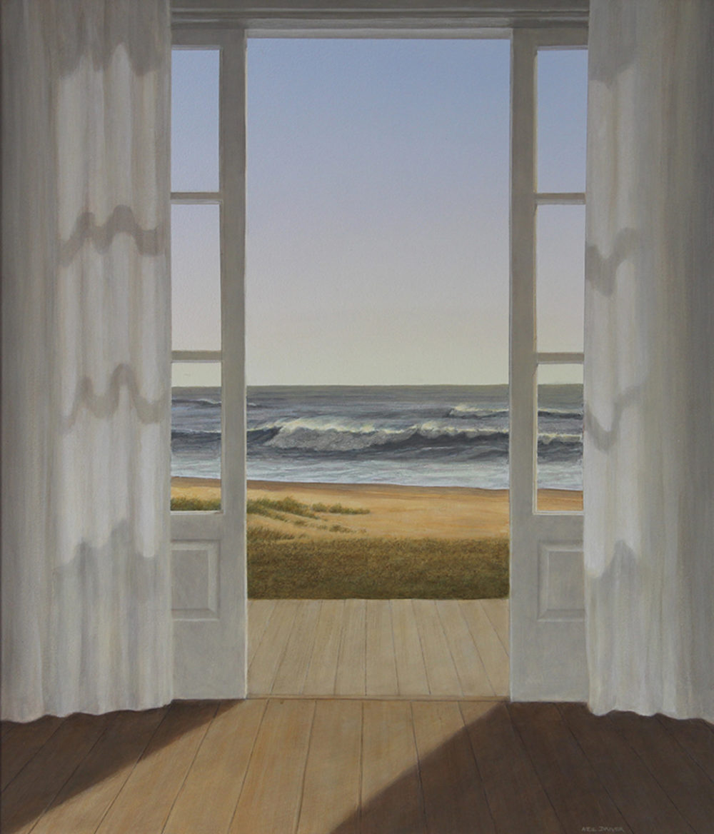 Neil Driver Open Door to the Sea original acrylic on board painting at Parnell Gallery Auckland NZ