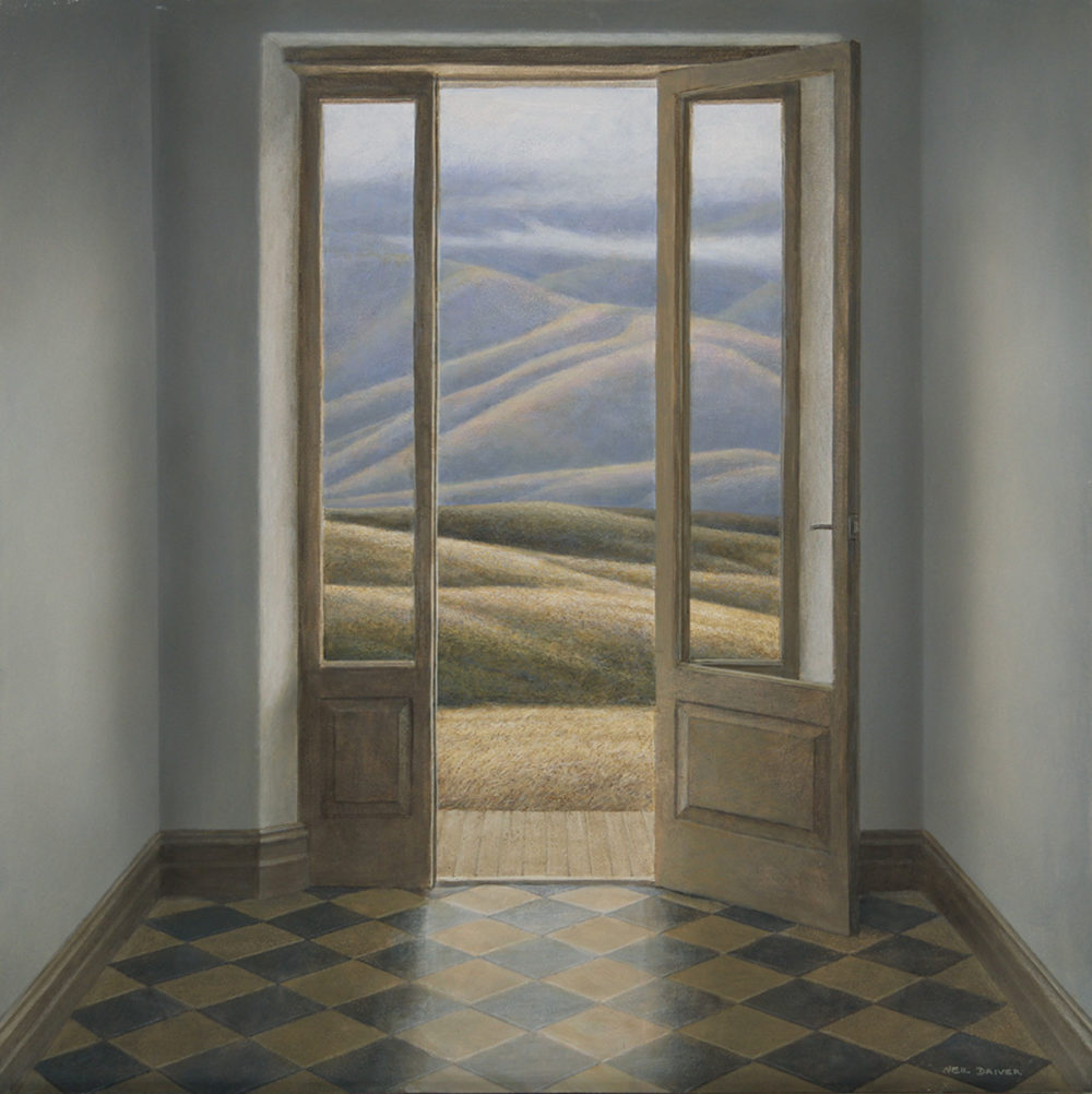 Neil Driver Entrance original acrylic on board painting at Parnell Gallery Auckland NZ