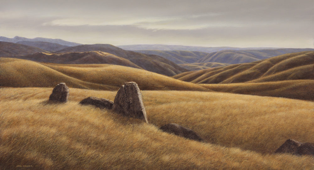 Neil Driver Slapjack Saddle original acrylic on board painting at Parnell Gallery Auckland NZ