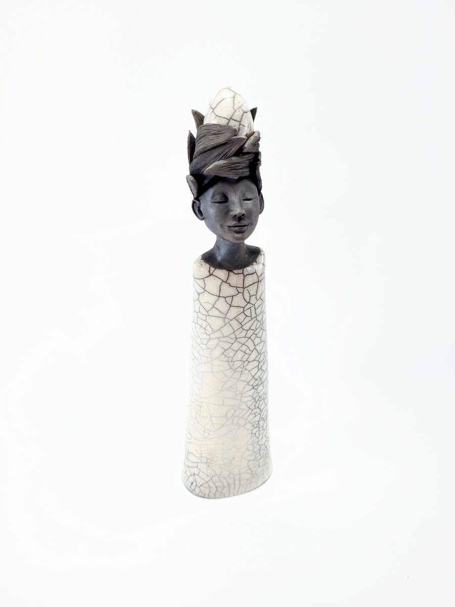 Wilhelmiina Drummond Until the time ceramic raku fired sculpture at Parnell Gallery Auckland NZ