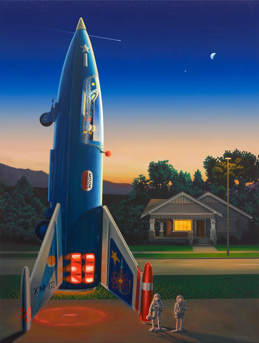 Ross Jones Destination Moon limited edition print at Parnell Gallery Auckland NZ