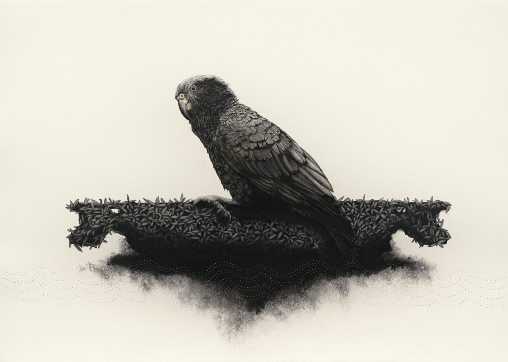 Gareth Barlow The Kea Crossroad original painting at Parnell Gallery Auckland NZ