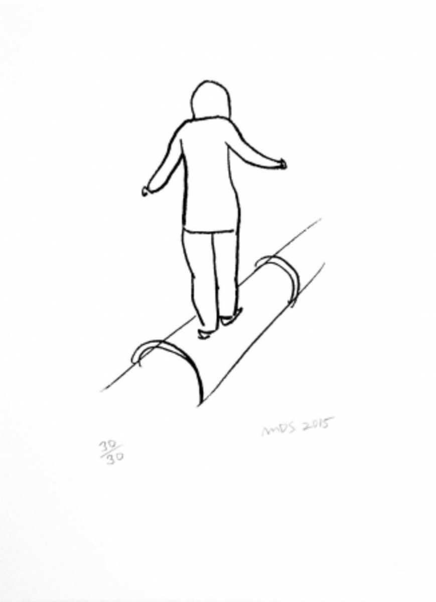 Girl on a Pipe