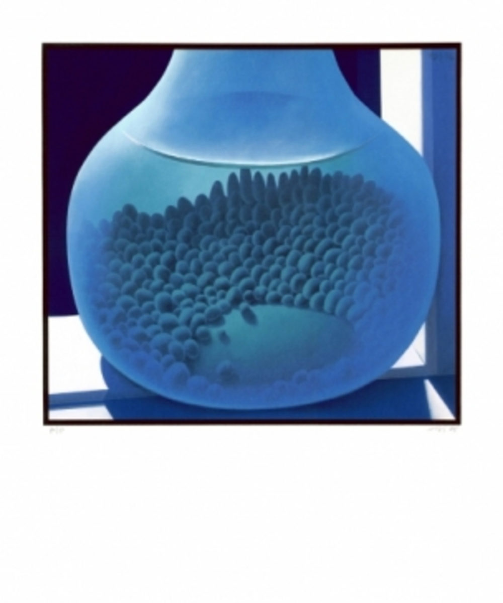 Michael Smither Stones in a Blue Bottle limited edition fine art print at Parnell Gallery Auckland NZ