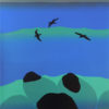 Michael Smither Three Dark Gulls, Three Dark Rocks limited edition fine art print at Parnell Gallery Auckland NZ